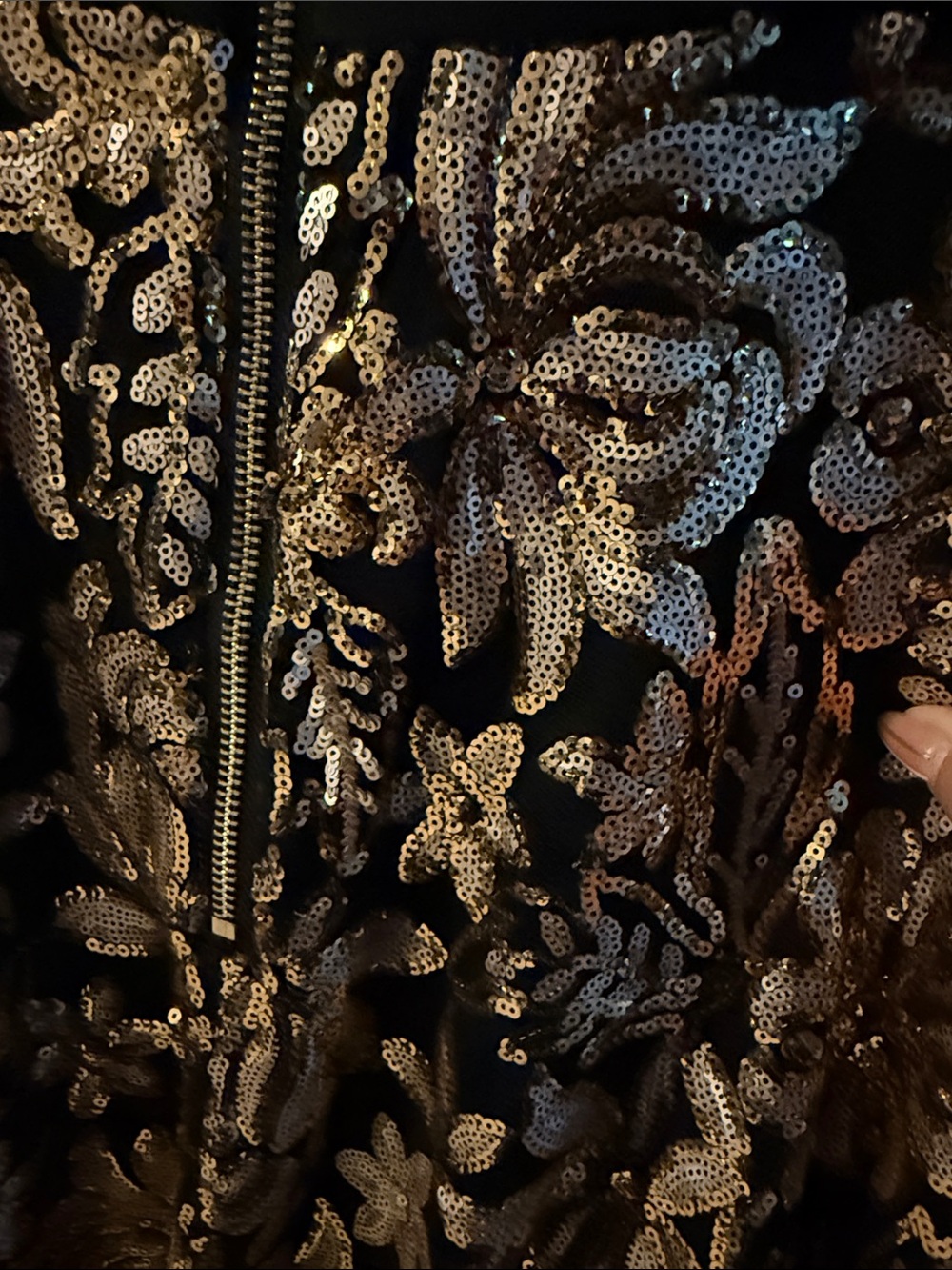 Louise Gown in Black, Gold & Silver - Picture 3 of 5